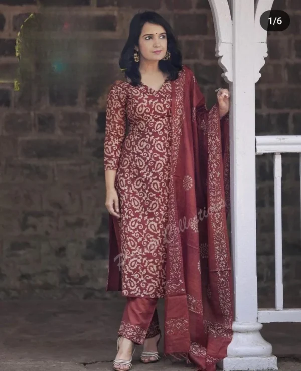 women cotton yellow dupatta set (copy)