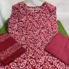 women cotton red dupatta set