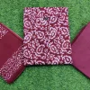 women cotton red dupatta set