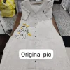 women grey cotton middi gown