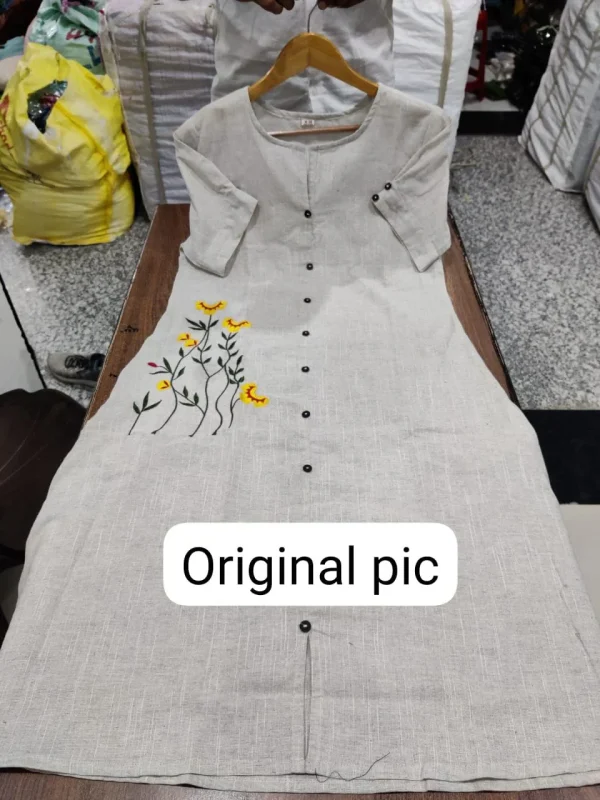 women grey cotton middi gown
