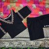 women handloom cotton black dupatta set