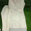 women off white chanderi dupatta set