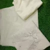 women off white chanderi dupatta set