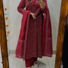 teal blue traditional printed dupatta set (copy)