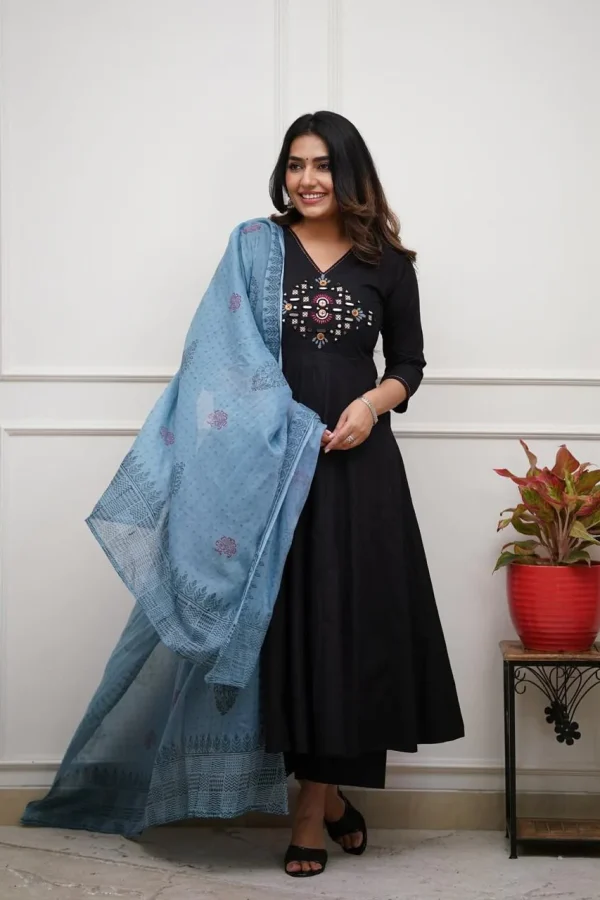 beautiful olive anarkali dupatta set (copy)
